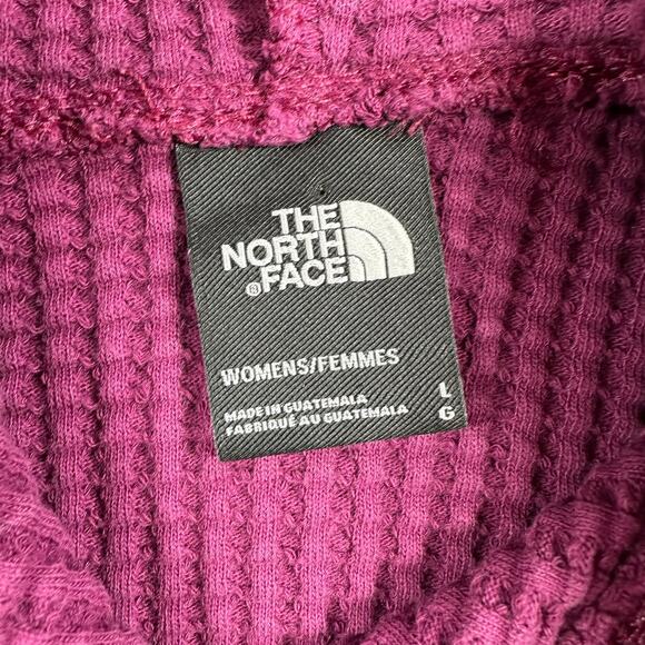 The North Face Sweatshirt Womens Large Purple Chabot Hoodie Waffleknit Sporty - Picture 4 of 11